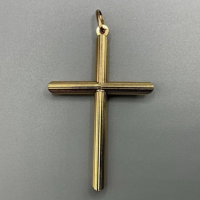 Pingente cruz de ouro 9 quilates - 375 Hallmark - Imagem 1 de 4