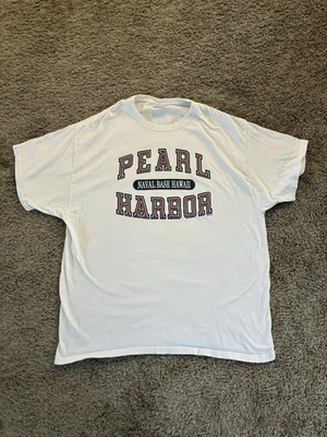 CAMISETA PEARL HARBOR Base Naval Hawaii Memorial Blanca XL X-Large Foto 1 de 3
