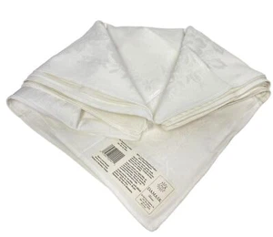 Vintage Damask Vienna Kemp Beatley Ivory Floral Table Napkins Set of 6 Square - Foto 1 di 8