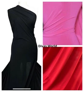 Soft Touch 4 Way Stretch Spandex Jersey Dressmaking Premium Quality Fabric - Picture 1 of 19