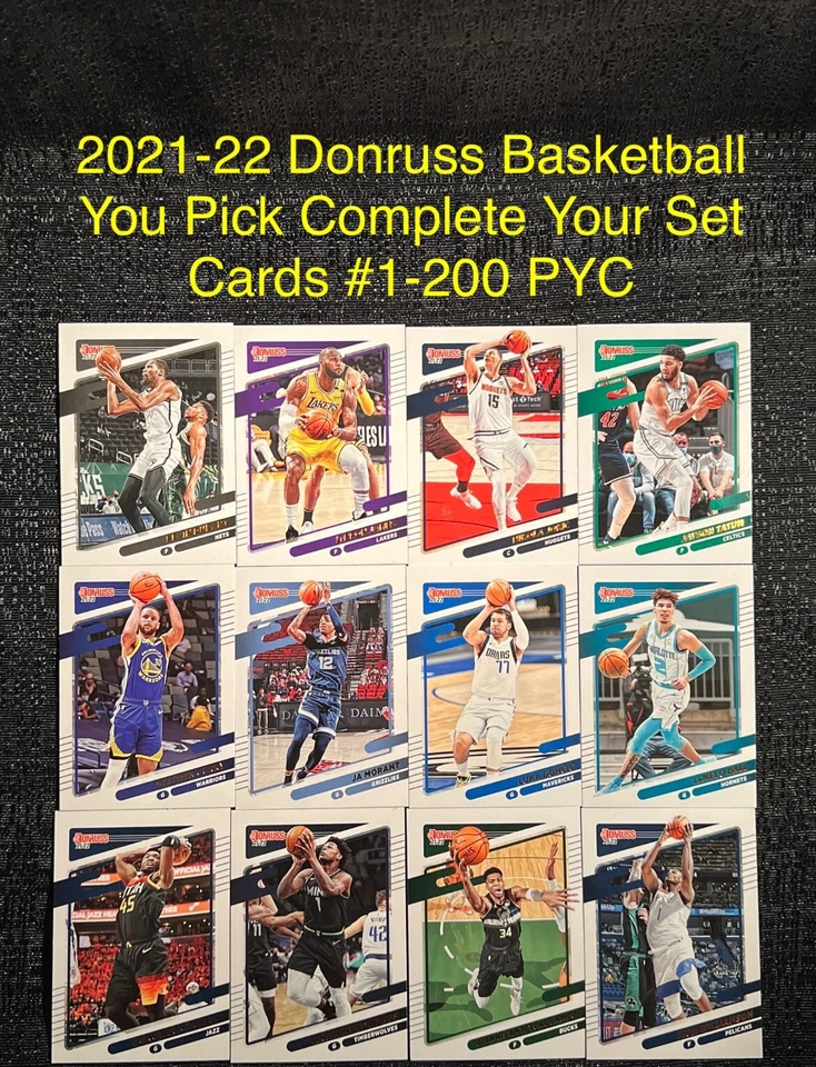 2021-22 Donruss Basketball You Pick Complete Your Set Card # 1-200 PYC 2021 - Image 1 of 1