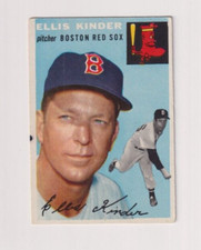 ELLIS KINDER 1954 TOPPS BASEBALL VINTAGE BASEBALL CARD #47 BOSTON RED SOX RARE
