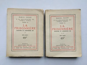 Marcel PROUST " La prisonnière I et II " E.O. NUM. aux Edit° Gallimard, 1923 - Picture 1 of 4