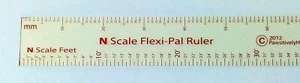 Regolatore flessibile trasparente scala N leggende seppia 6"" L x 1/2"" L mm/pollice - Foto 1 di 2