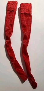 1 PAIR RED SHIMMER STOCKING FOR 16" TONNER TYLER Fashion Doll & Similar (E1) - Picture 1 of 2
