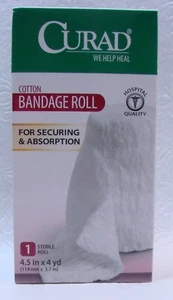 Curad Bandage Roll Sterile Cotton 4.5" x 4 yd. - Picture 1 of 5