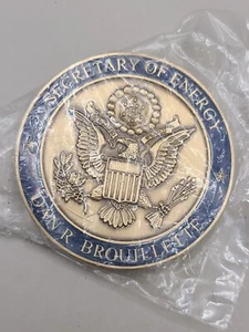 DOE Secretary US Dept of Energy Dan R Brouillette Challenge Coin 1.75" - Picture 1 of 5