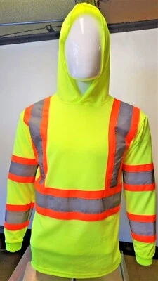 Camisa de seguridad de manga larga clase 3 con capucha, malla Birdeye de poliéster Foto 1 de 4