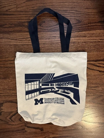 Vintage University of Michigan Taubman College of Architecture Cloth Tote Bag Cover