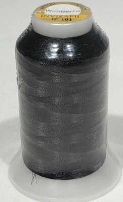 InvisaFil 100wt cottonized poly Thread solid colors 2734 yd spool WonderFil - Image 1 of 4