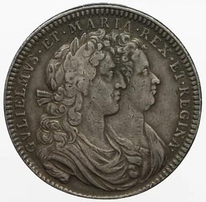 William & Mary Silver Coronation Medal 1689 by J Roettiers Eimer 312 - Picture 1 of 5