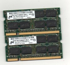 4GB (2X 2GB) Micron DDR2-800 PC2-6400 Laptop Notebook Memory PC Ram SODIMM