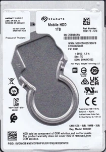 ST1000LM035 p/n: 1RK172-570 s/n: ZDE fw: EB01 TK MAY 2022 1TB 2.5" SATA SEAGATE - Picture 1 of 5