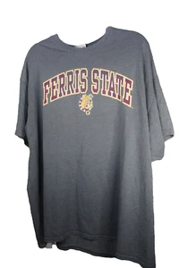 Ferris State University Bulldogs Men’s Grey T-shirt Size 2XL XXL - Picture 1 of 4