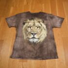 Vintage Tie Dye Lion Print T Shirt Xs S Crew Neck Top Short Sleeve Africa Y2k