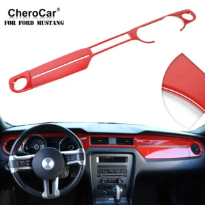 Cubierta de panel de tablero de consola central roja para accesorios Ford Mustang 2010-2014 - Imagen 1 de 9