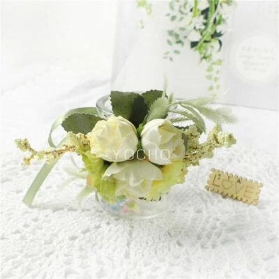 Buttonhole Rose Brooch Bride Wedding Wrist Corsage Bracelet Marriage Accessories - Image 1 of 4