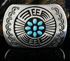 Navajo Turquoise and Sterling Belt Buckle