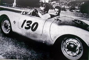 James Dean in 550 spyder limited edition vintage Grainy image Poster new - Bild 1 von 1