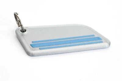 LLAVERO DE SCOOTER DE MARCO PEQUEÑO VESPA PRIMAVERA ET3 RAYAS PLATEADAS/AZULES Foto 1 de 3