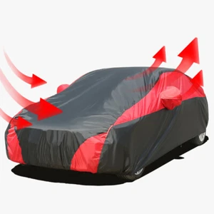 US Red Outdoor Heavy Duty Waterproof Protection Full Car Cover Sunscreen Winter - Bild 1 von 3