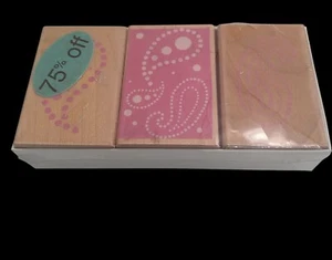 Hero Arts 3 mounted Stamps New In Package Paisley Prints LL054 - Picture 1 of 10