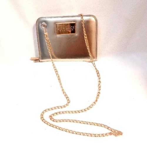 Versace Wallet On A Chain Oro Metallico Versace Profumi Organizer con Catena Oro