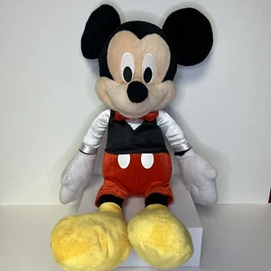 Disney Mickey Mouse Large Plush 22" Red Bow Tie & Black Vest 2016 - Picture 1 of 11