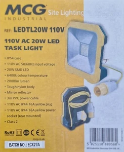 110v 20w led arbeitsleuchte mit steckdose - Bild 1 von 2