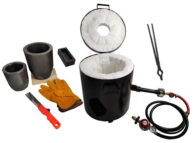 16 KG Gas Metal Melting Furnace Propane Forge Casting Tool Gold Foundry Refine - image 1 of 4