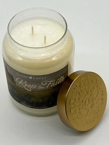 Goose Creek Warm Vanilla Cake "KEEP THE FAITH" Large 2-Wick 24 oz Candle