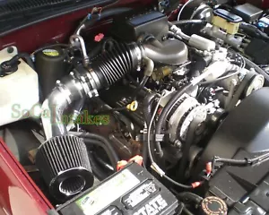 Black Air Intake System Kit&Filter For 1999-2000 Cadillac Escalade 5.7L V8 - Foto 1 di 1