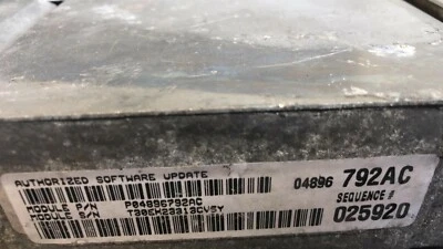 P04896792AC Dodge Stratus or Chrysler Sebring 2002 ecu ecm computer - Изображение 1 из 4