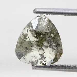 PEAR CUT DIAMOND 1.19 CT 8MM PEAR SHAPE GRAY DIAMOND CHECKER CUT NATURAL DIAMOND - Picture 1 of 13