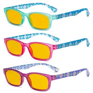 3 Pack Floral Print Blue Light Blocking Readers - Picture 1 of 5