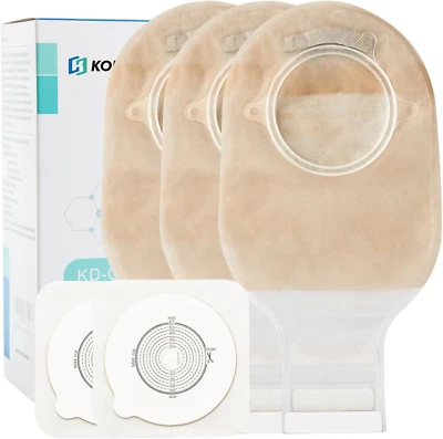 21PCS Ostomy Bags,Colostomy Supplies,Two Piece Drainable Ostomy Pouch for Ileost - Image 1 of 4