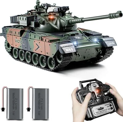 1:18 RC Tank M60 Remote Control Tank Model Toys Military Tank That Shoots BBS - Image 1 of 4