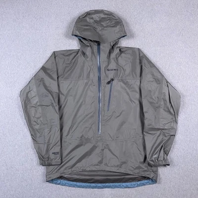 Simms Jacket Mens Medium Goretex Paclite Waterproof Fishing Gear Grey Shell - Image 1 of 4
