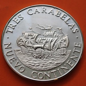 MEXICO 1 ONZA 1991 NUEVO CONTINENTE TRES CARABELAS PLATA PURA España 1492 1992 - Bild 1 von 2