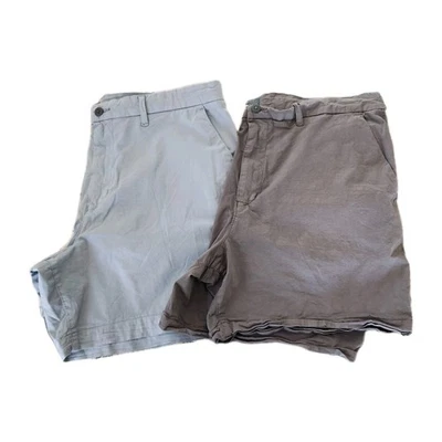 American Eagle Flex Chino Shorts Mens Size 38 Blue Gray 2 Pair Casual Workwear - Image 1 of 4