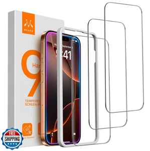 MKEKE 3er Pack Displayschutzfolie für iPhone 16 Pro Max 6,9", [9H+ Hartglas - Bild 1 von 5