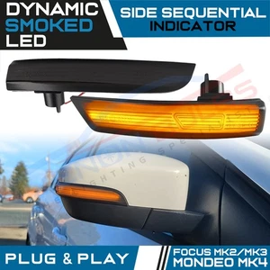 2x Dynamic LED Turn Signal Mirror Light Indicator MK4 Mondeo Ford Focus MK2 M17 - Picture 1 of 5