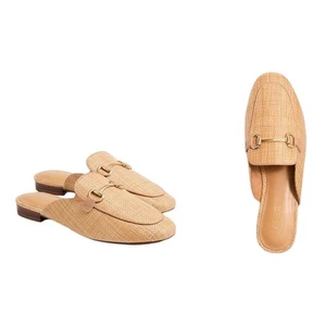 J.CREW Nora Horse-bit Loafer Woven Slipper Pantoletten in Toasted Raffia Gr. 10,5 NEU - Bild 1 von 11