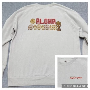 Disney Parks Sweatshirt XXL 2XL Beige Polynesian Village Resort Aloha Tiki - Picture 1 of 11