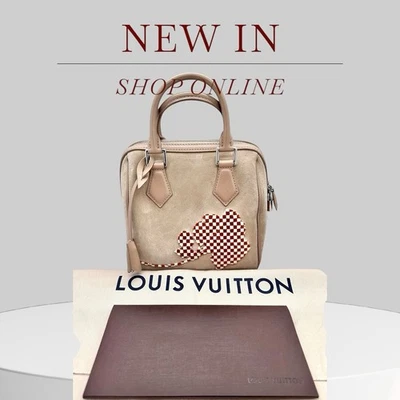 Bolso de Mano Louis Vuitton Speedy Illusion Fleur Edición Limitada Gamuza Beige Foto 1 de 4