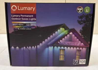 Lumary RGBAI Permanent Outdoor Lights 72 Lights 108ft