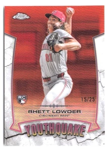 2025 Topps Chrome - Youthquake - Rhett Lowder #YQ-9 Orange Refractor RC /25 - Picture 1 of 2