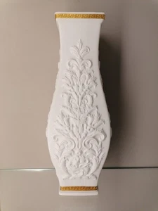 Rosenthal Versace Vase White Baroque Porzellan 1. Wahl H 31cm Acanto Vergoldet - Picture 1 of 15