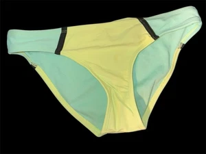 Xhilaration Bademode Bikinihose Damen klein gelb grün niedriger Bund Strand Pool - Bild 1 von 3