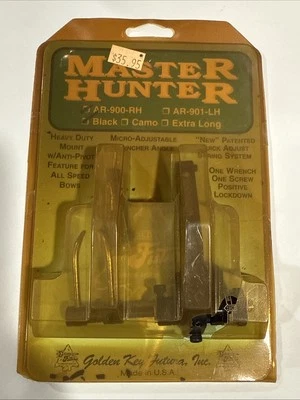 Nuevo de Lote Antiguo Llave Dorada Futura Master Hunter AR-900-RH en Reposapiés Negro (Ver Descripción) Foto 1 de 4